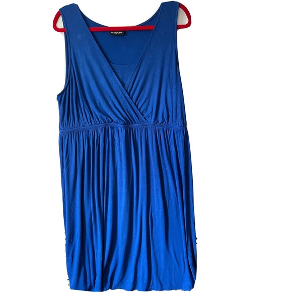 Lane Bryant Sleeveless Stretch Dress V Neck Blue Shimmer size 14/16 - Picture 1 of 11